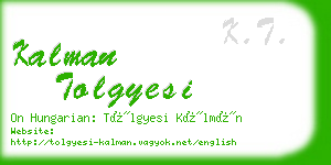 kalman tolgyesi business card